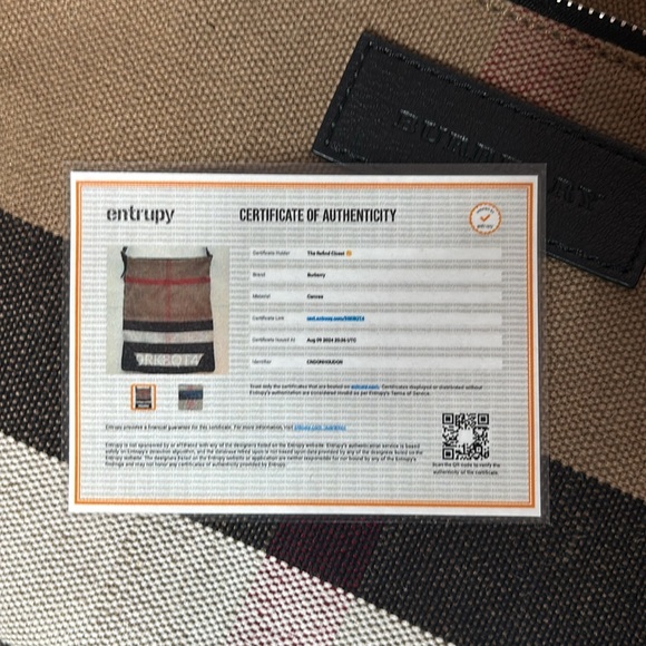 Burberry 💯 Authentic Slim tote in canvas with black leather! EUC - Picture 15 of 15